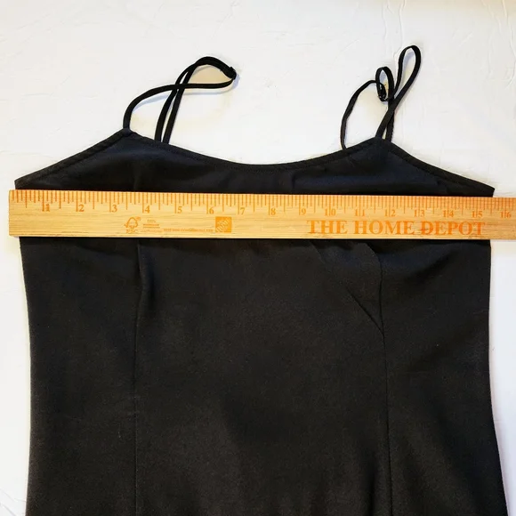 Rachel by Rachel Roy Black Silky Slip Dress w Adjustable Spaghetti Straps Sz S - Picture 9 of 9
